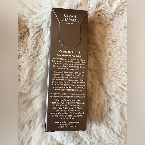 New Sarah Chapman overnight facial serum oil